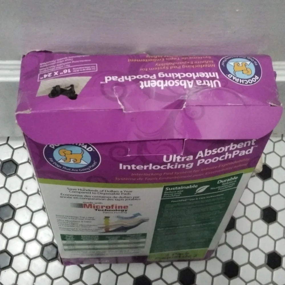 NWT: POOCHPAD, REUSABLE/WASHABLE ULTRA ABSORBENT LEAKPROOF POTTY PAD SYSTEM.